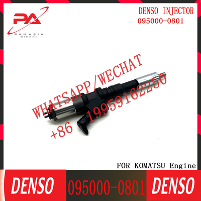 0950000801 Original Auto Parts Diesel Fuel Injector Engine Common Rail Injector 6156-11-3100 095000-0801 Mesin Injektor