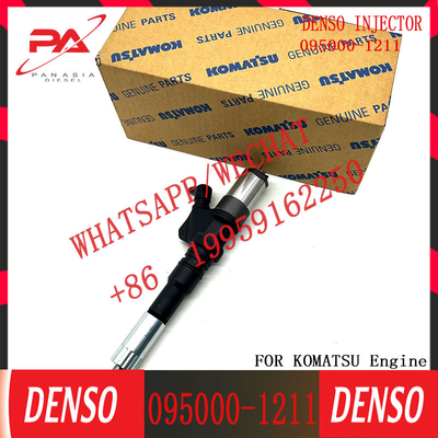 Injektor bahan bakar Common Rail 095000-1211 095000-1210 6156-11-3300 untuk KOMATSU FC450-7 6D125 PC400-7 PC450-7