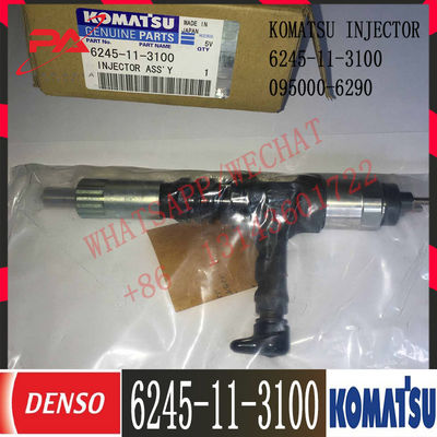 6245-11-3100 Mesin Diesel Komatsu SAA6D170E-5 PC1250-8 Injektor Bahan Bakar 6245-11-3100 095000-6290