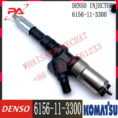 6D125 Engine Fuel Injector 6156-11-3300 095000-1211 untuk excavator Denso Komatsu